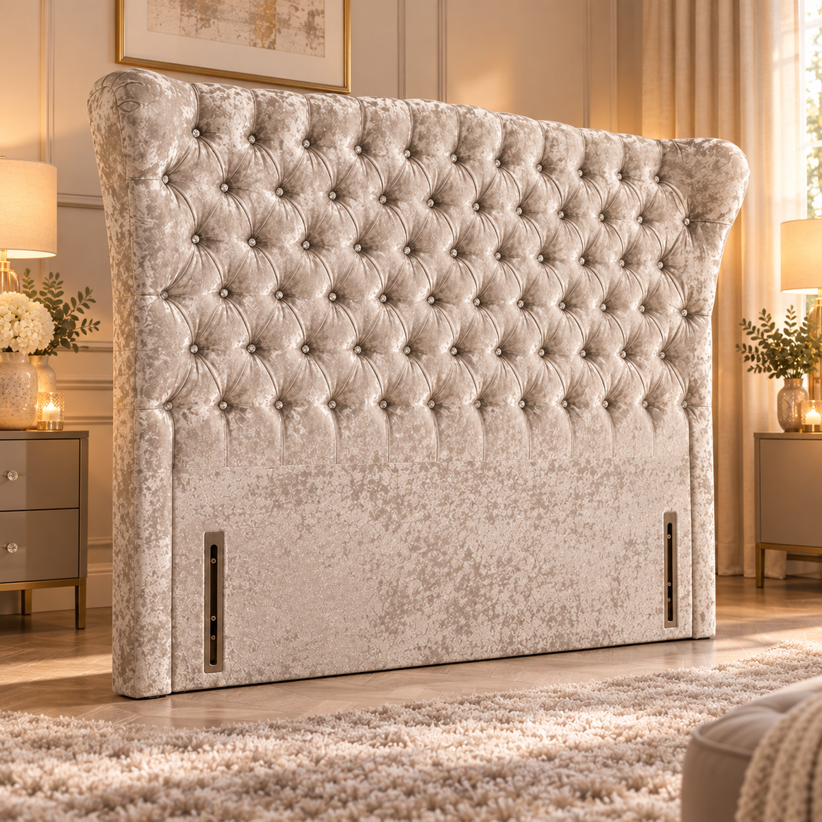 Salome Winged Butterfly Chesterfield Headboard