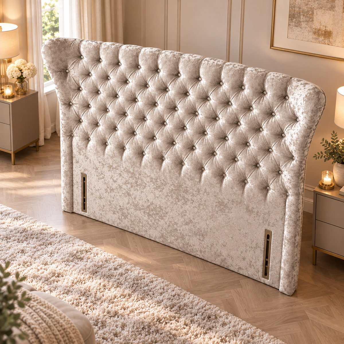 Salome Winged Butterfly Chesterfield Headboard
