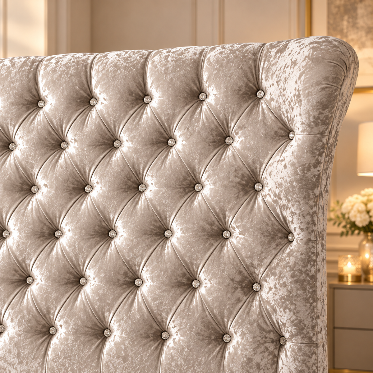 Salome Winged Butterfly Chesterfield Headboard