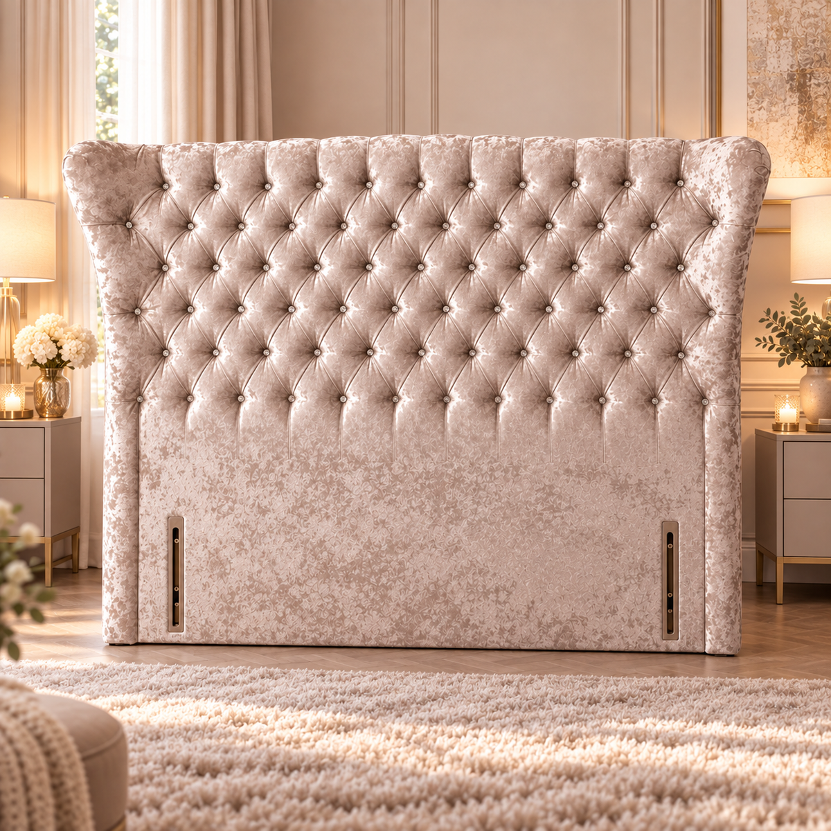 Salome Winged Butterfly Chesterfield Headboard