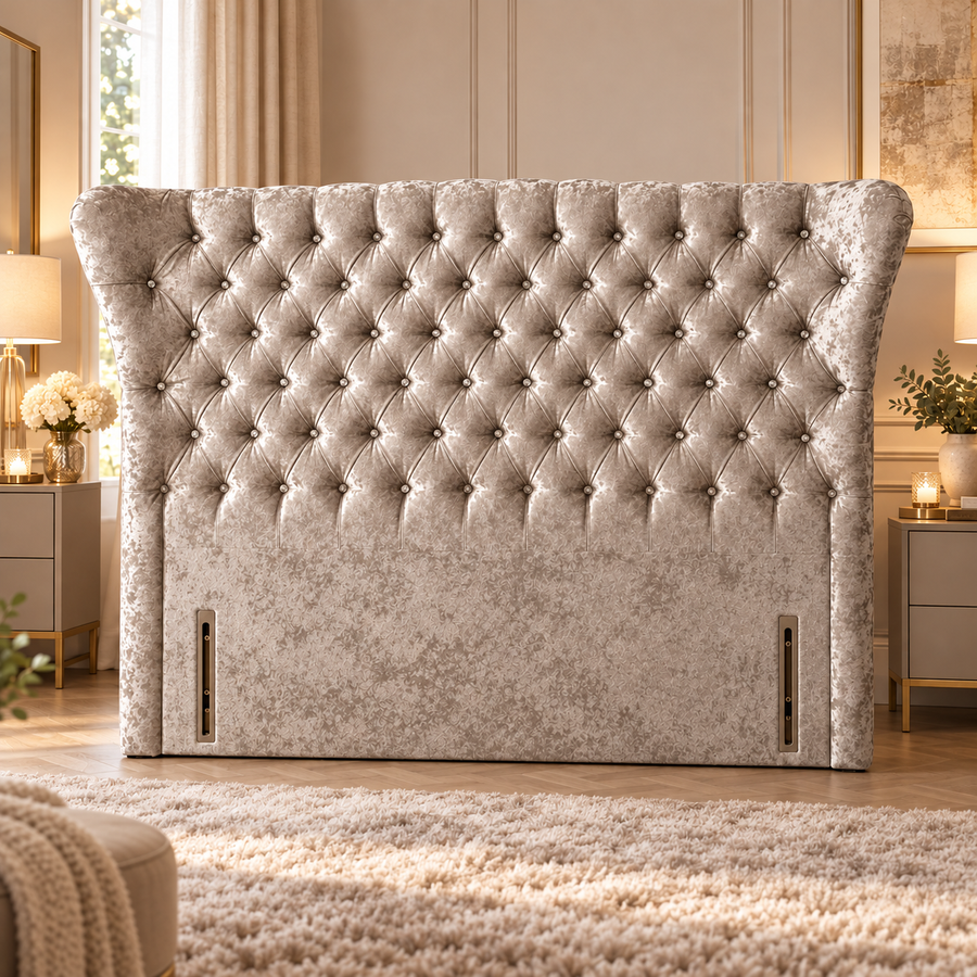 Salome Winged Butterfly Chesterfield Headboard