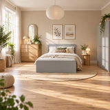 Grey Small Double Bed Frame for Kids, Teens and Guest Rooms