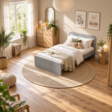 Grey Small Double Bed Frame for Kids, Teens and Guest Rooms