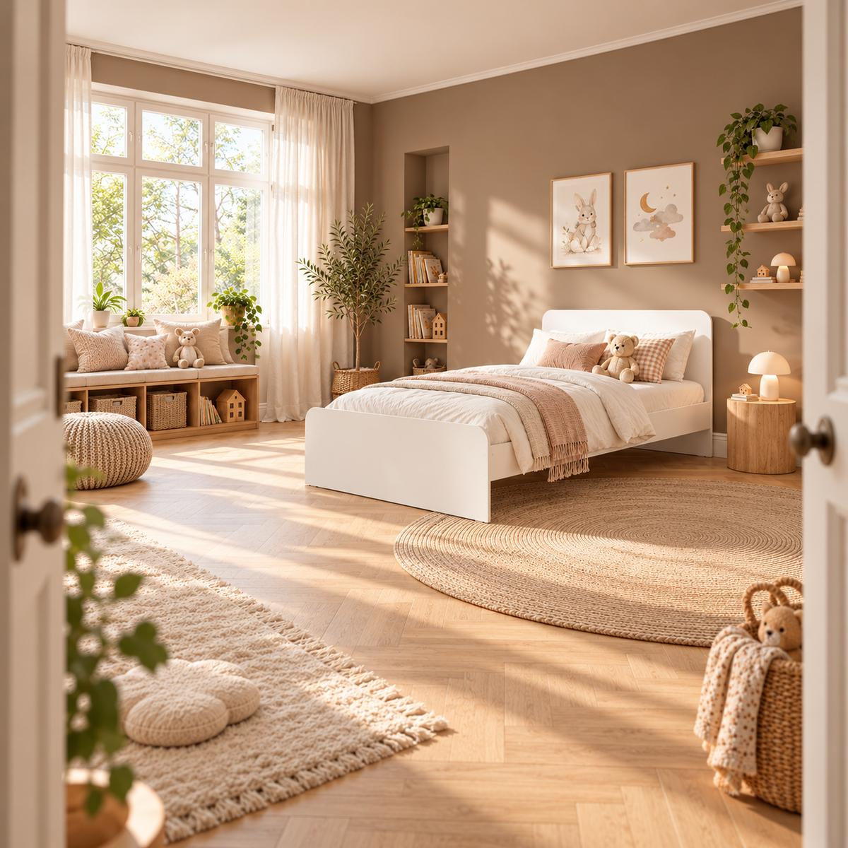 White Small Double Bed Frame for Kids, Teens and Guest Rooms