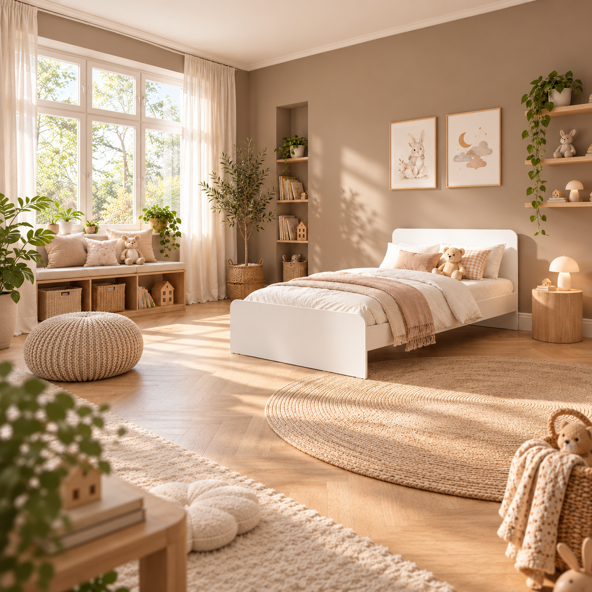 White Small Double Bed Frame for Kids, Teens and Guest Rooms