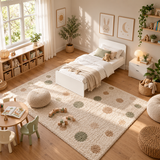 White Single Bed Frame with Solid Slatted Base for Kids and Guest Rooms