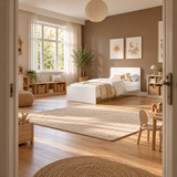 White Single Bed Frame with Solid Slatted Base for Kids and Guest Rooms