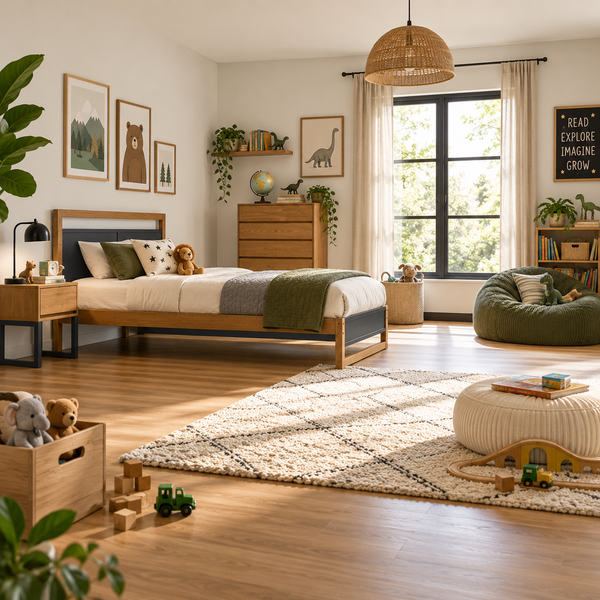 Oak Veneer Wooden King Size Bed Frame with Sprung Slatted Base