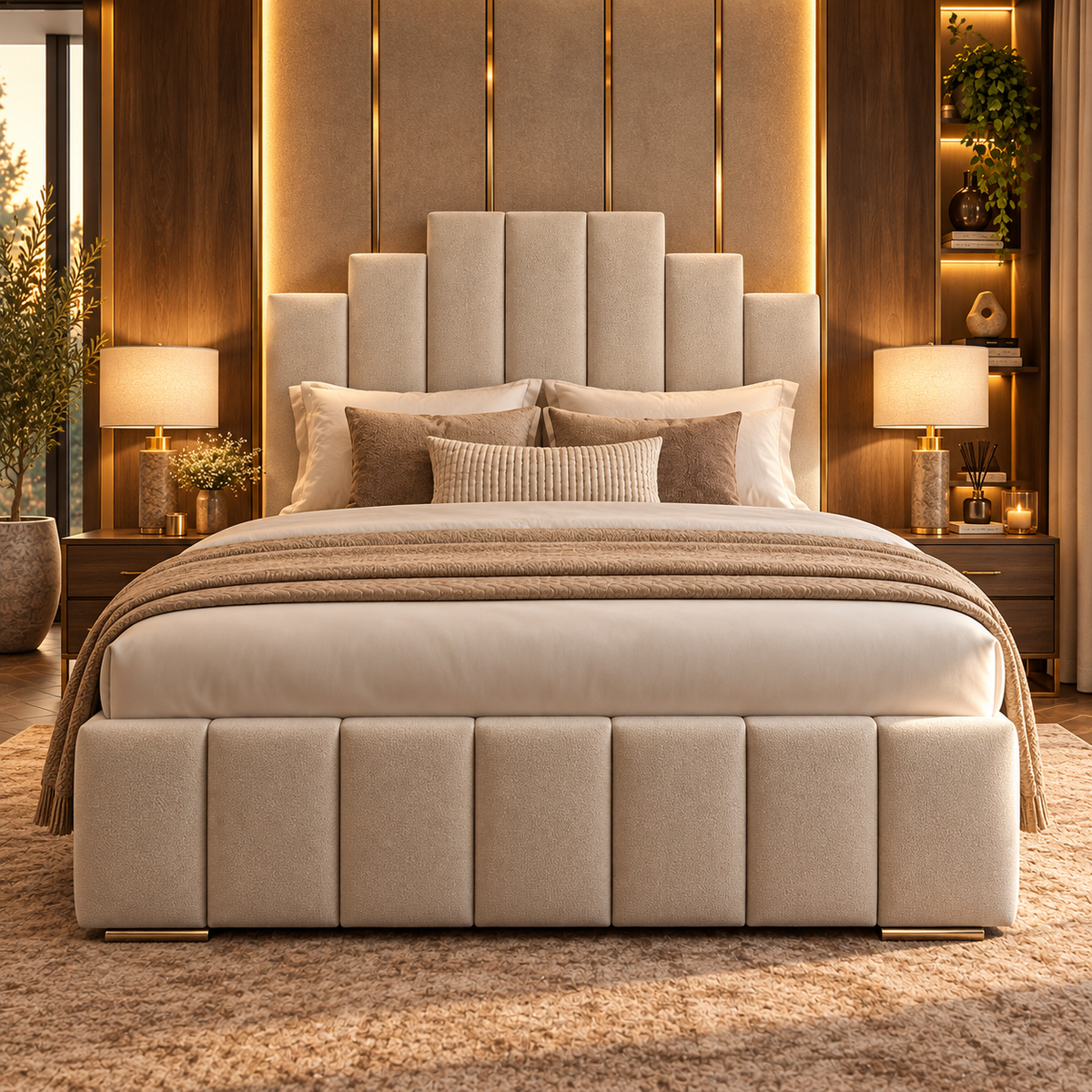 Gideon Trending 2027 Art Deco Channelled Bed