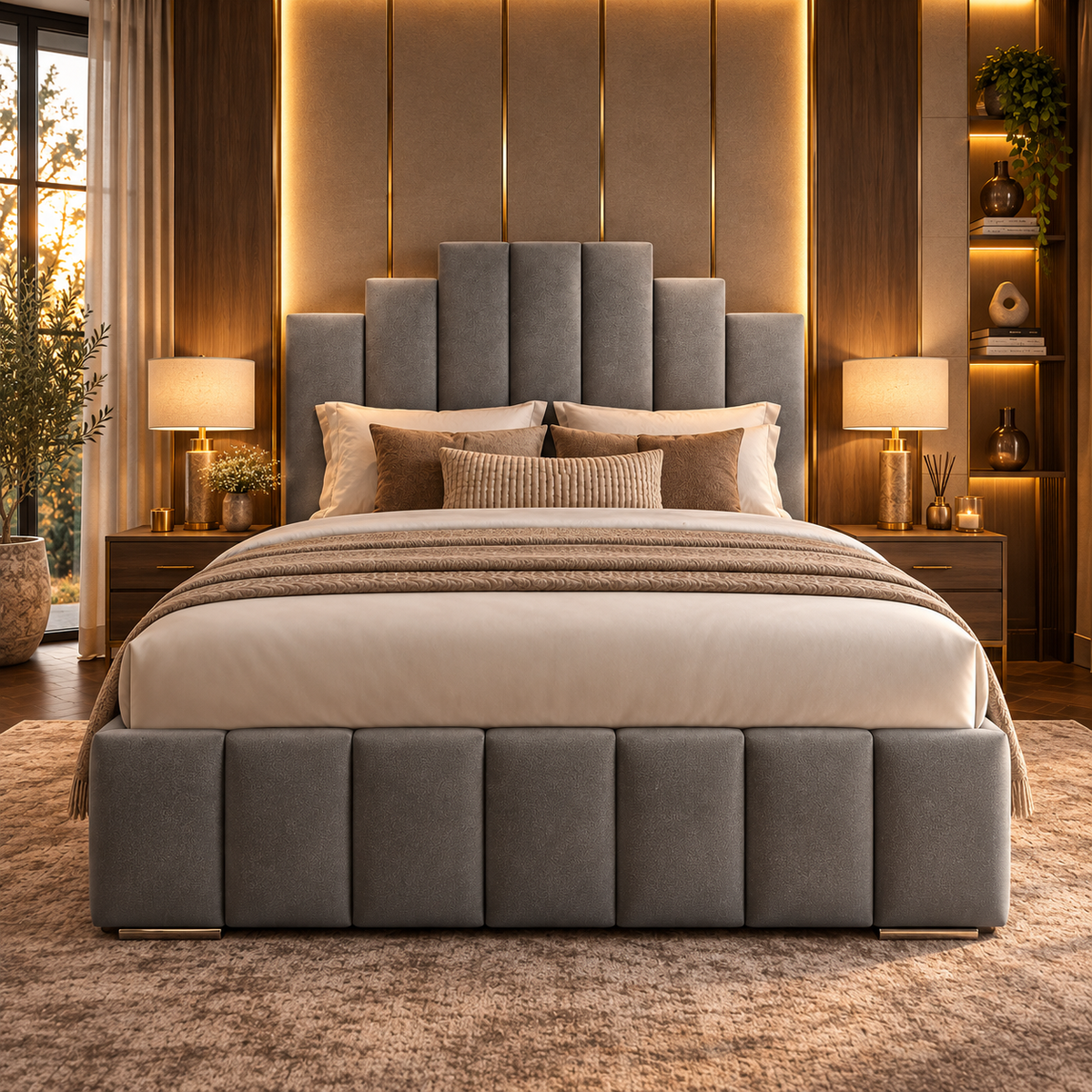 Gideon Trending 2027 Art Deco Channelled Bed