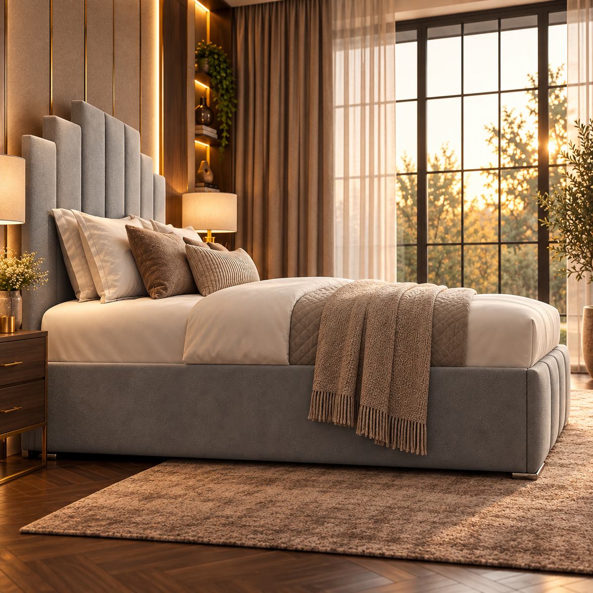 Gideon Trending 2027 Art Deco Channelled Bed
