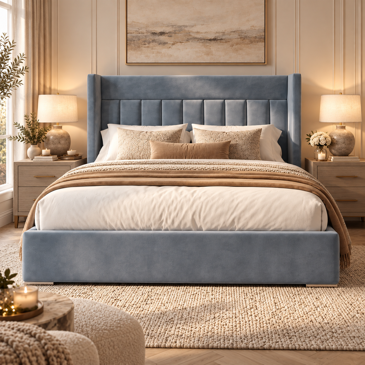 Boaz Trending 2027 Channelled Wingback Bed