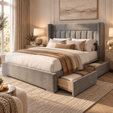 Boaz Trending 2027 Channelled Wingback Bed