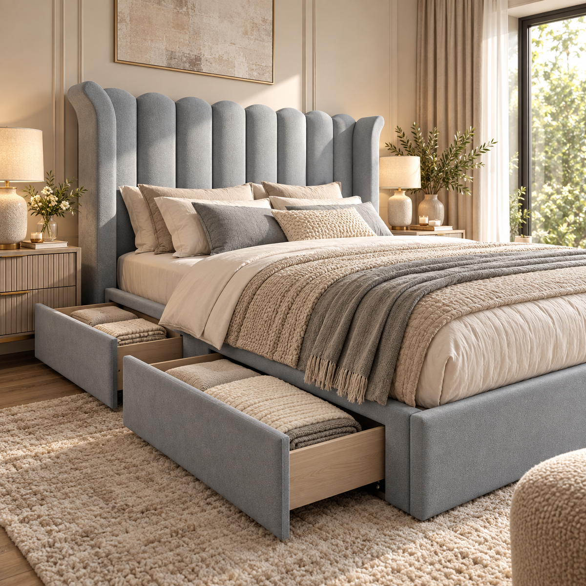 Tobias Trending 2027 Art Deco Wingback Bed