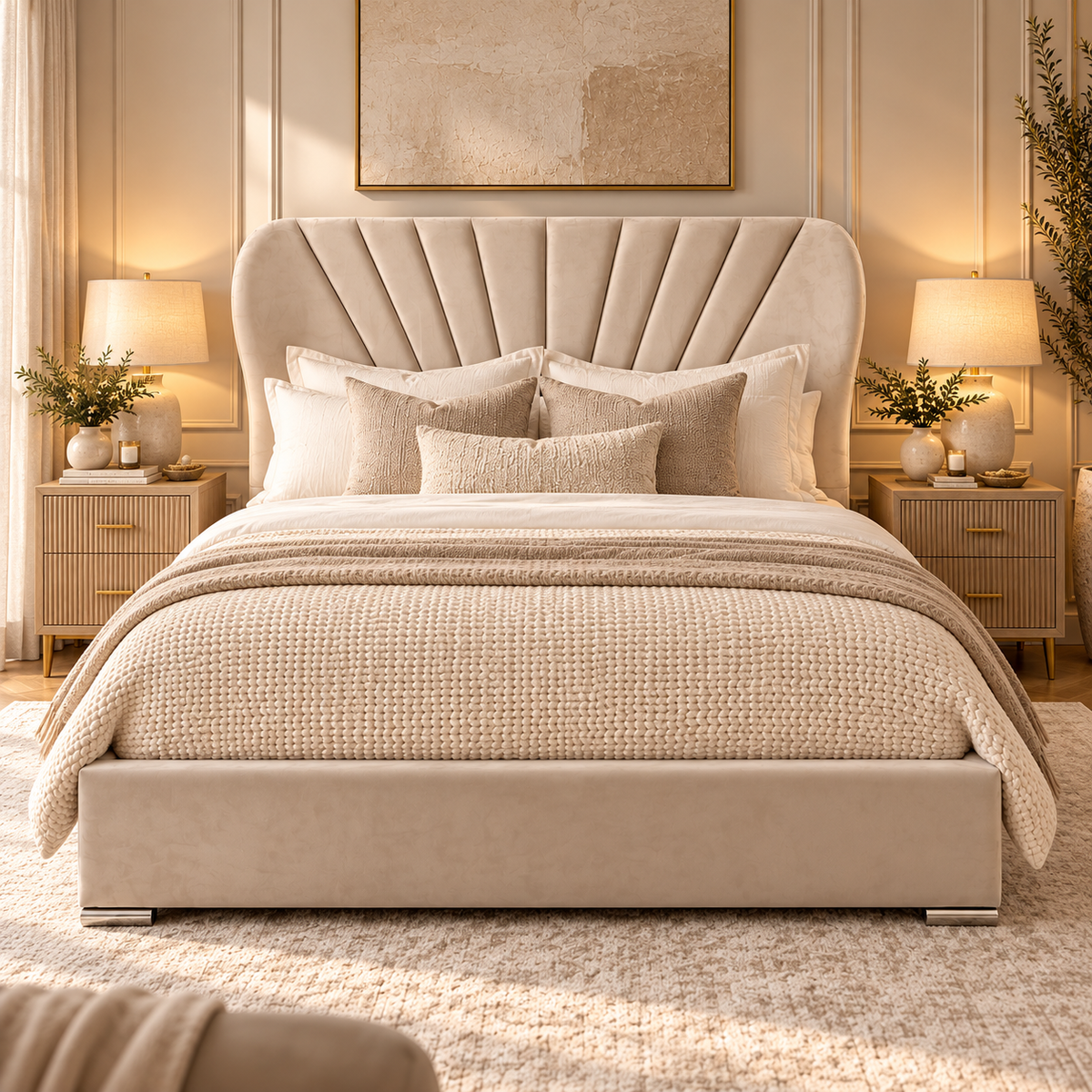 Elisha Trending 2027 Luxury Wingback Bed