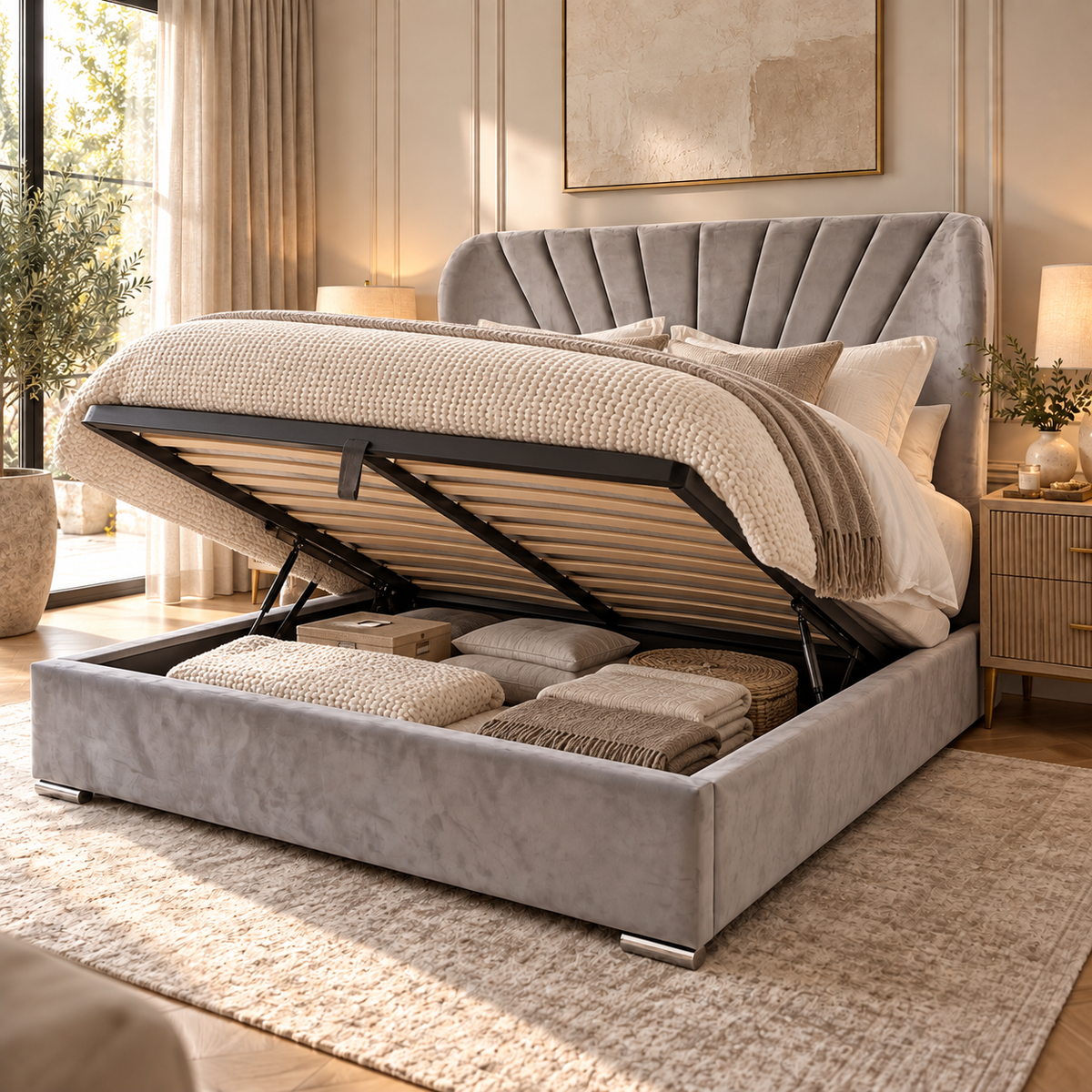 Elisha Trending 2027 Luxury Wingback Bed