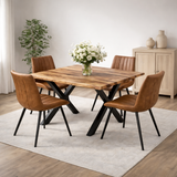 Alder Tan Swivel Dining Chair