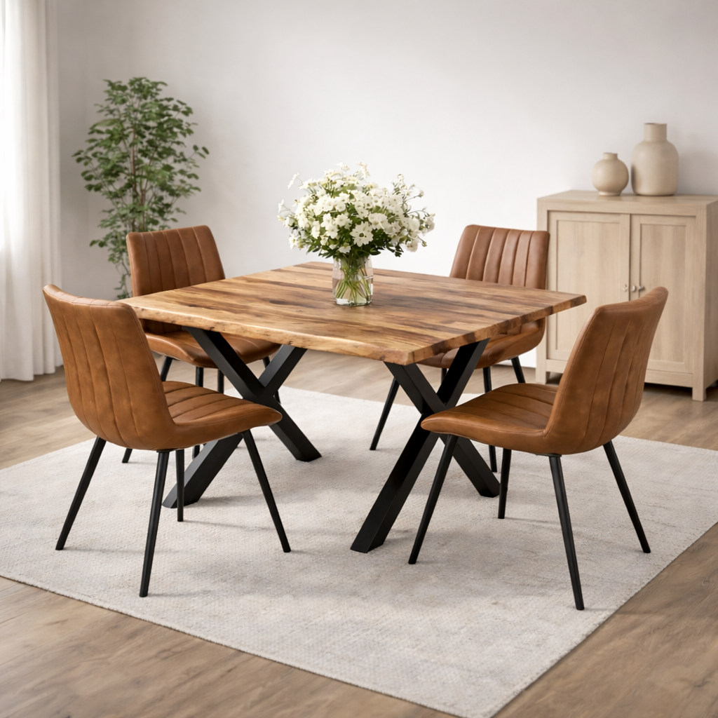 Alder Tan Swivel Dining Chair