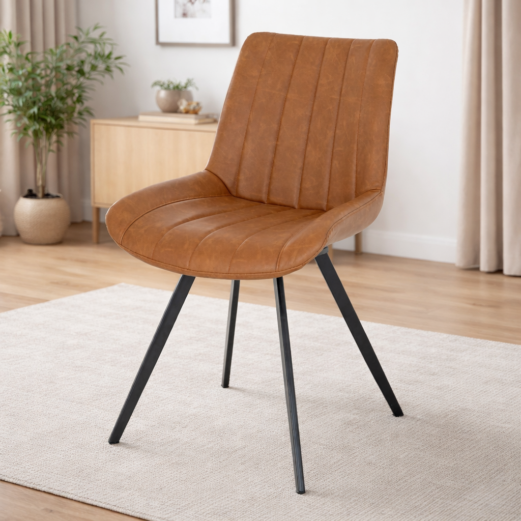 Alder Tan Swivel Dining Chair