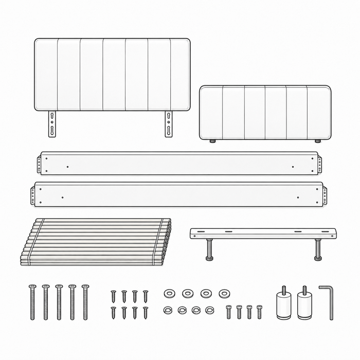 Unpack and lay out your parts