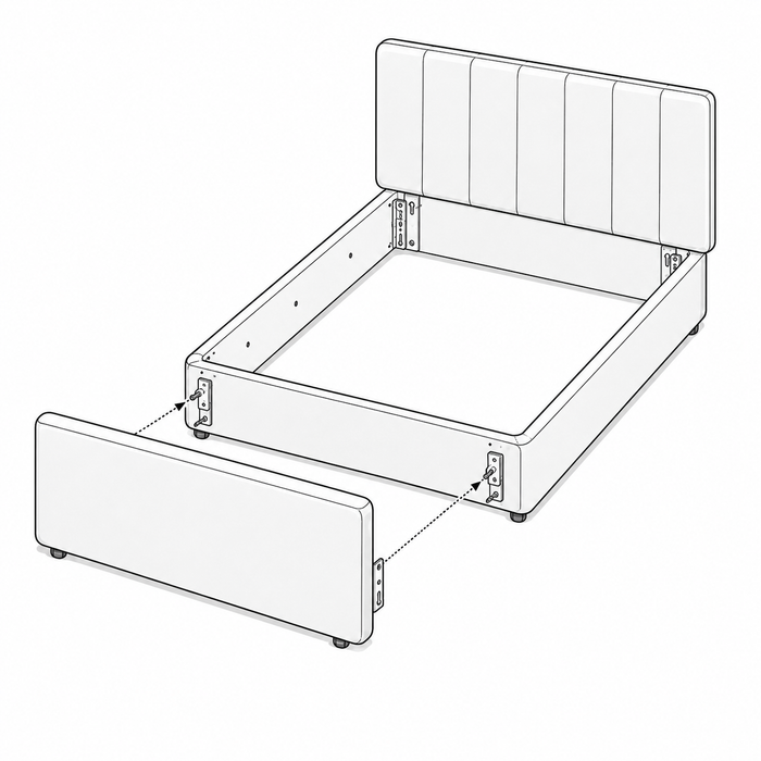 Attach the footboard