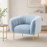 Eva Blue Velvet Armchair