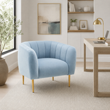 Eva Blue Velvet Armchair