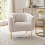 Eva Silver Grey Velvet Armchair