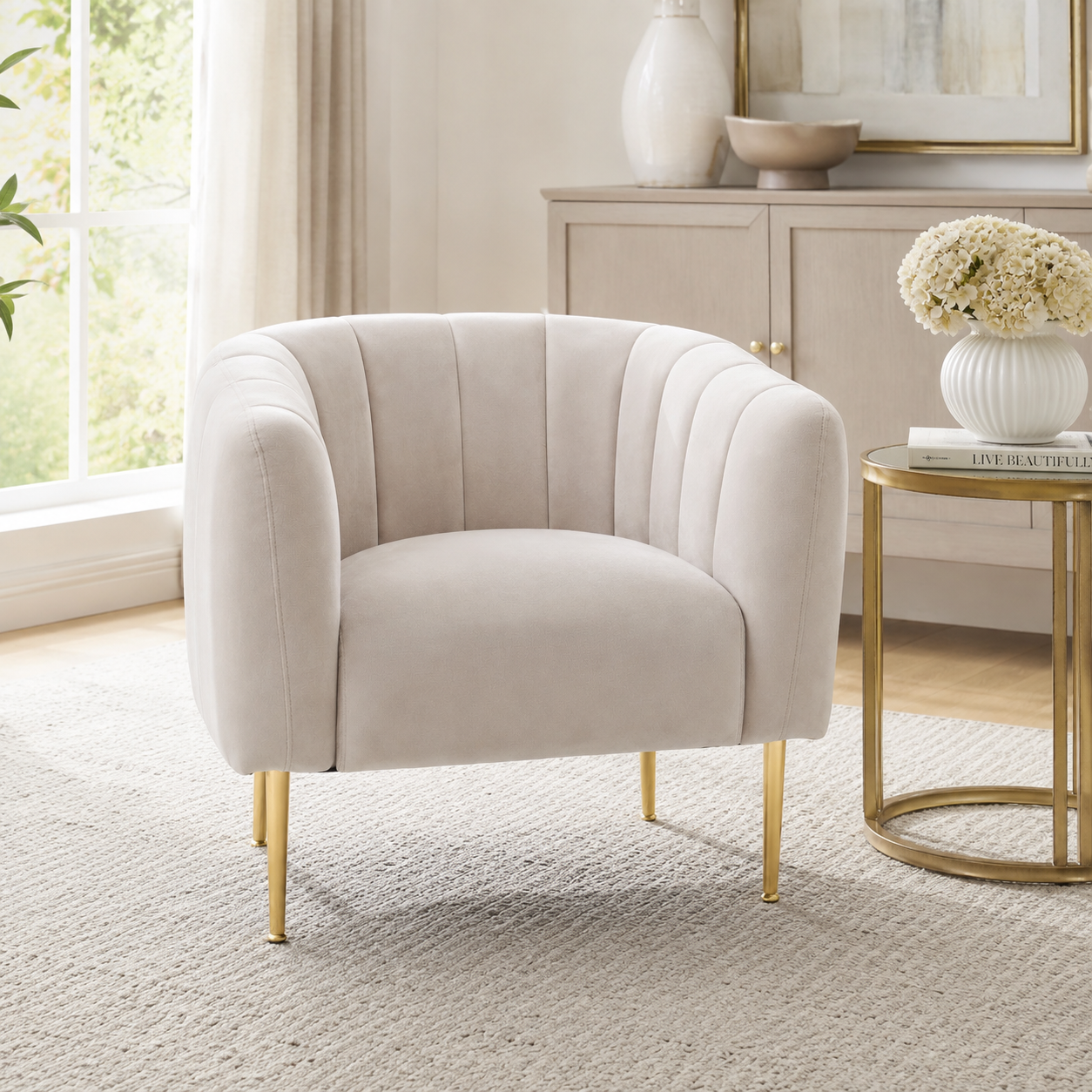 Eva Silver Grey Velvet Armchair