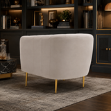 Eva Silver Grey Velvet Armchair