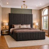 Remel Bouclé Panel Upholstered Bed