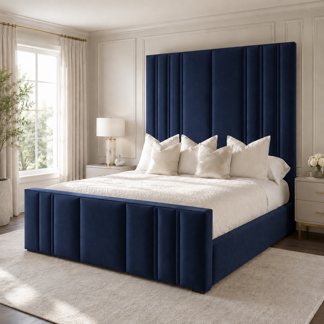 Rhianna Mirage Panel Upholstered Bed