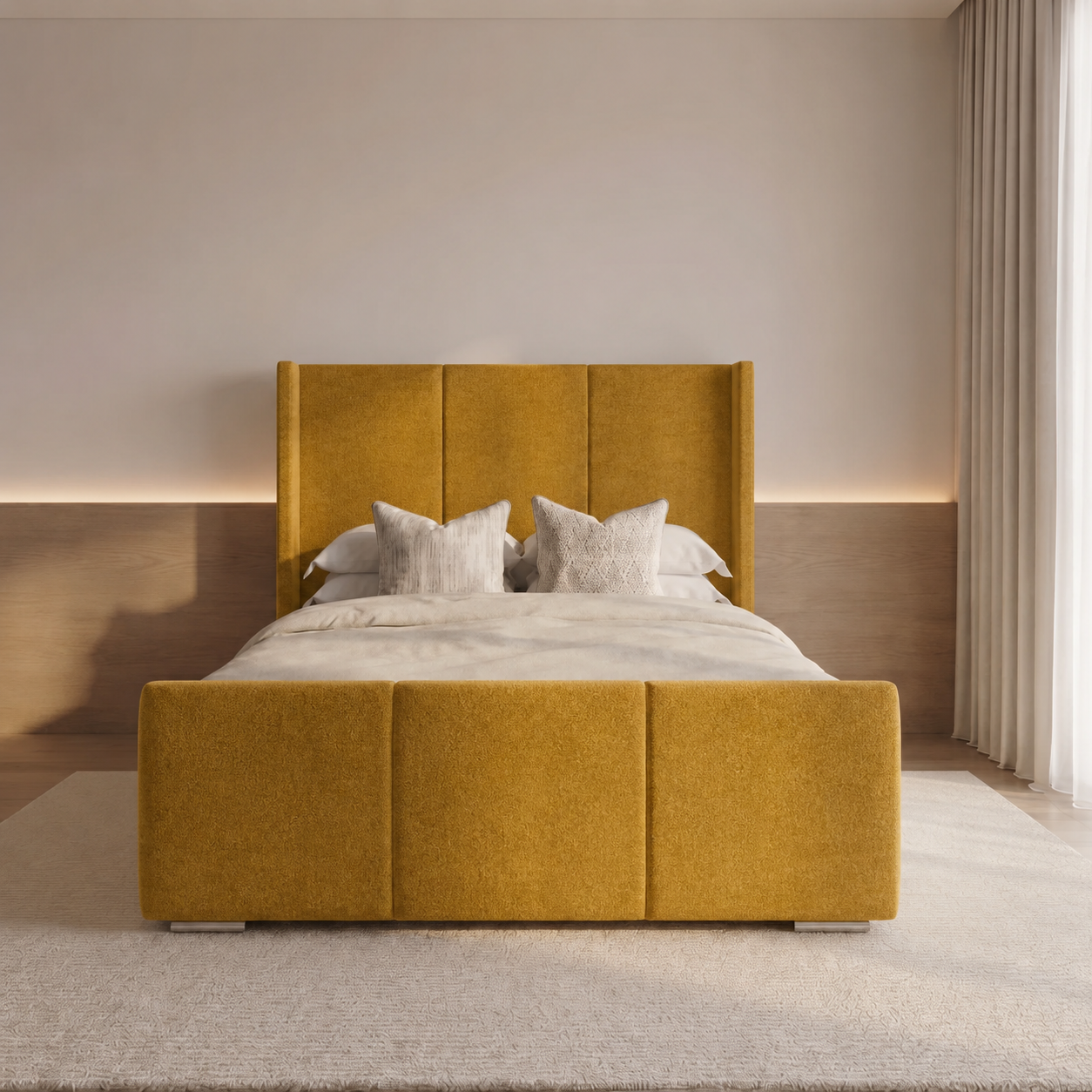 Zechariah Elegant Designer Upholstered Bed – British Furniture Shop 2026