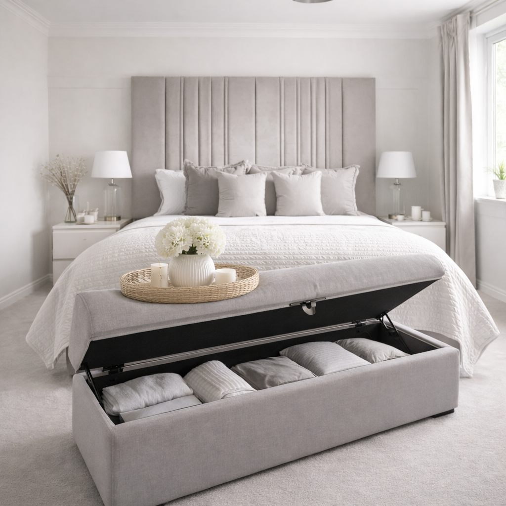 Eva Royal Mirage Panel Upholstered Bed