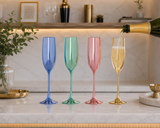 Pauline Set Of 4 Multicolour Champagne Glasses