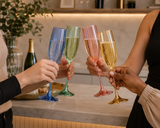 Pauline Set Of 4 Multicolour Champagne Glasses