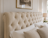 Jamal Sleigh Chesterfield Bed Upholstered Luxury Bed Frame