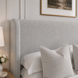 Bernett Wingback Upholstered Bed Frame Luxury Bed