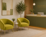 Eva Olive Velvet Armchair