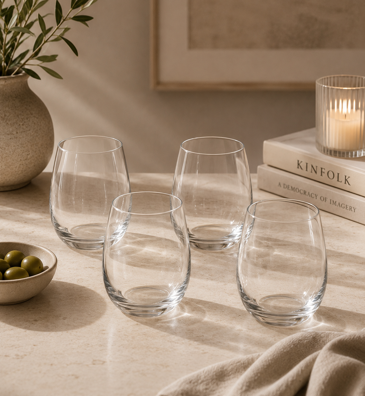 Edward Set Of 4 Small Crystal Tumblers
