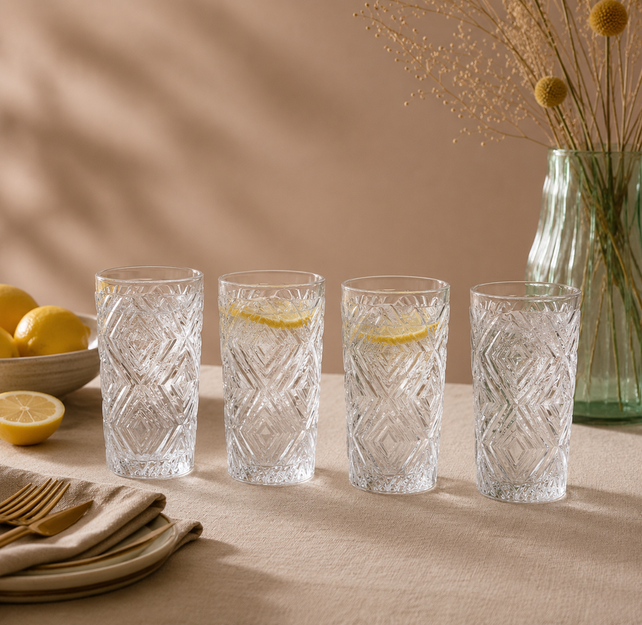 Eve Set Of Four Clear Highball Glasses
