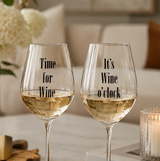 Jacob Set of 2 Time For Wine Large Wine Glasses