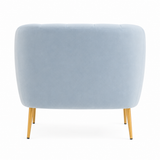 Eva Blue Velvet Armchair