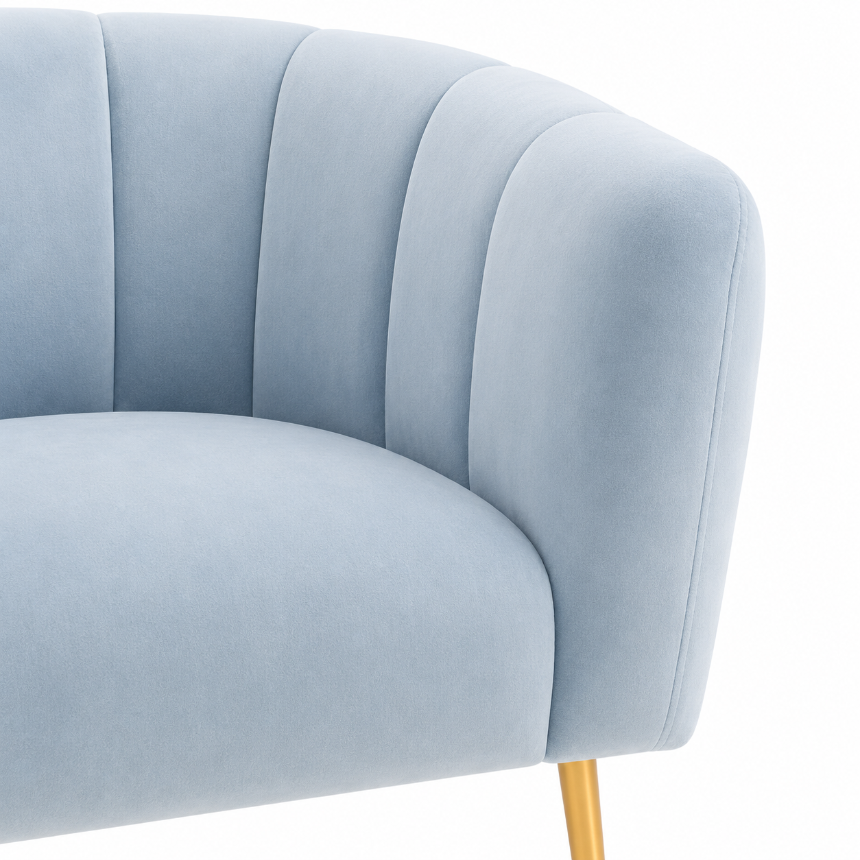 Eva Blue Velvet Armchair