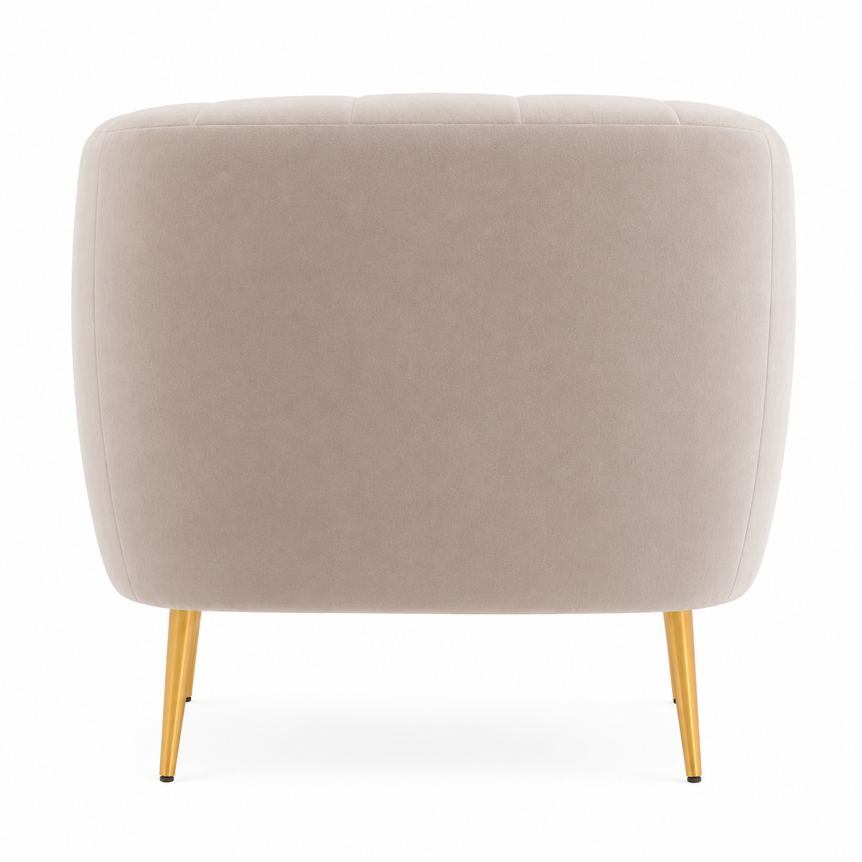 Eva Mink Velvet Channel Detail Armchair