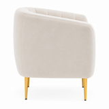 Eva Silver Grey Velvet Armchair