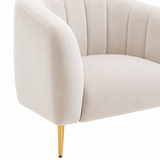 Eva Silver Grey Velvet Armchair