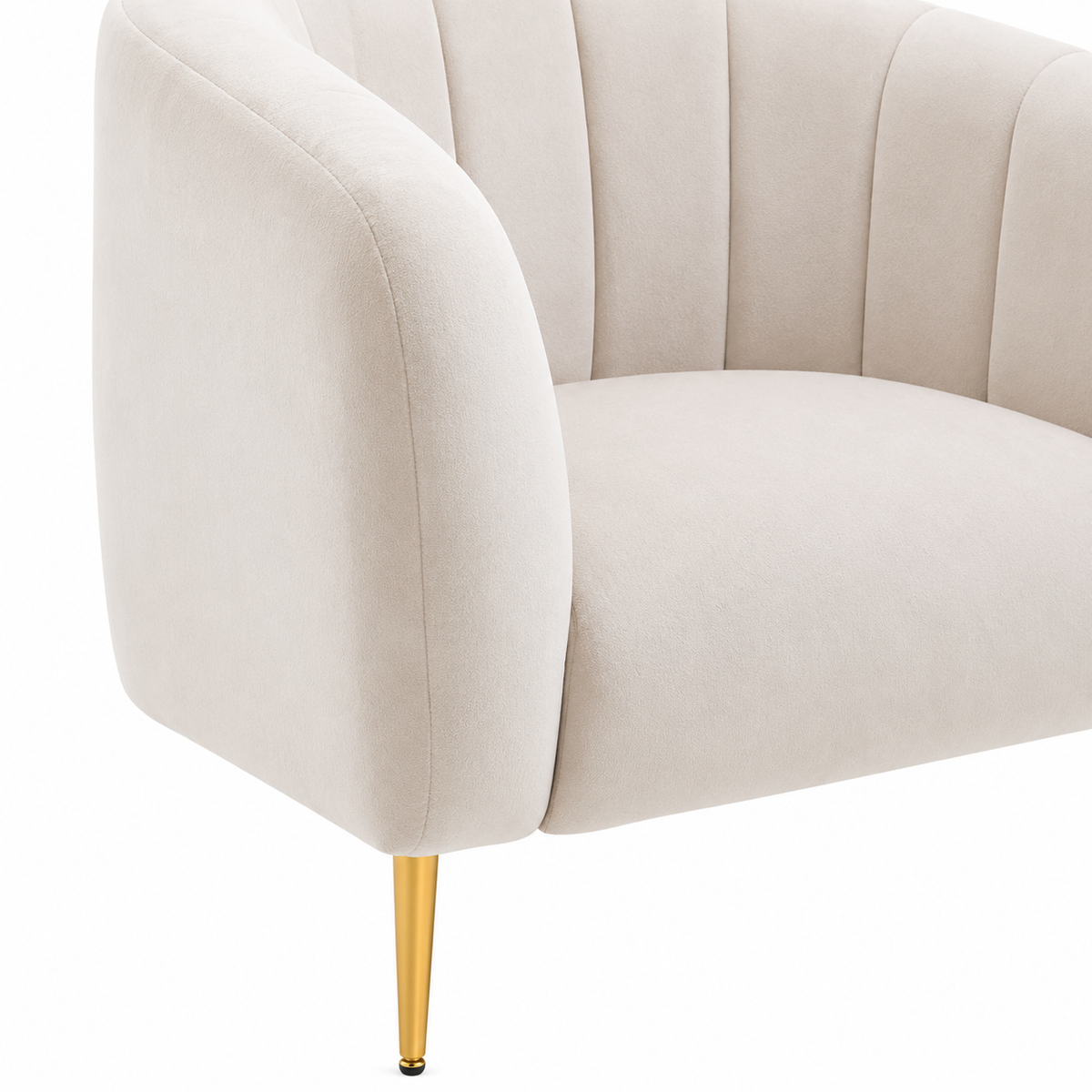 Eva Silver Grey Velvet Armchair