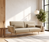 2 Seater Mia Mink Velvet Sofa Bed