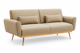 2 Seater Mia Mink Velvet Sofa Bed
